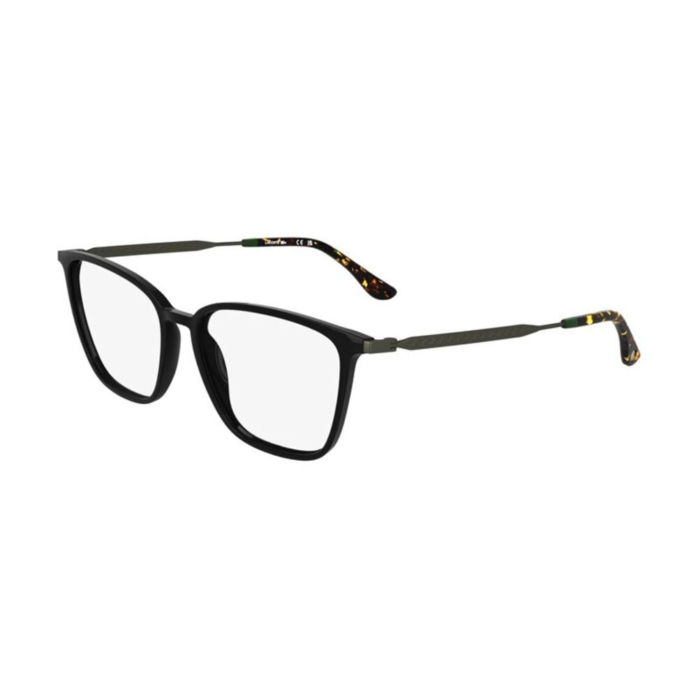 Lacoste Eyeglasses Square Full Rim, Black Frame and Clear Demo Lens Lens